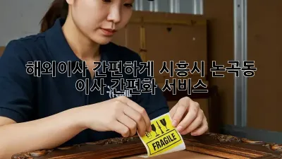 해외이사 간편하게? 시흥시 논곡동 이사 간편화 서비스