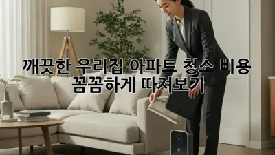 깨끗한 우리집, 아파트 청소 비용 꼼꼼하게 따져보기!